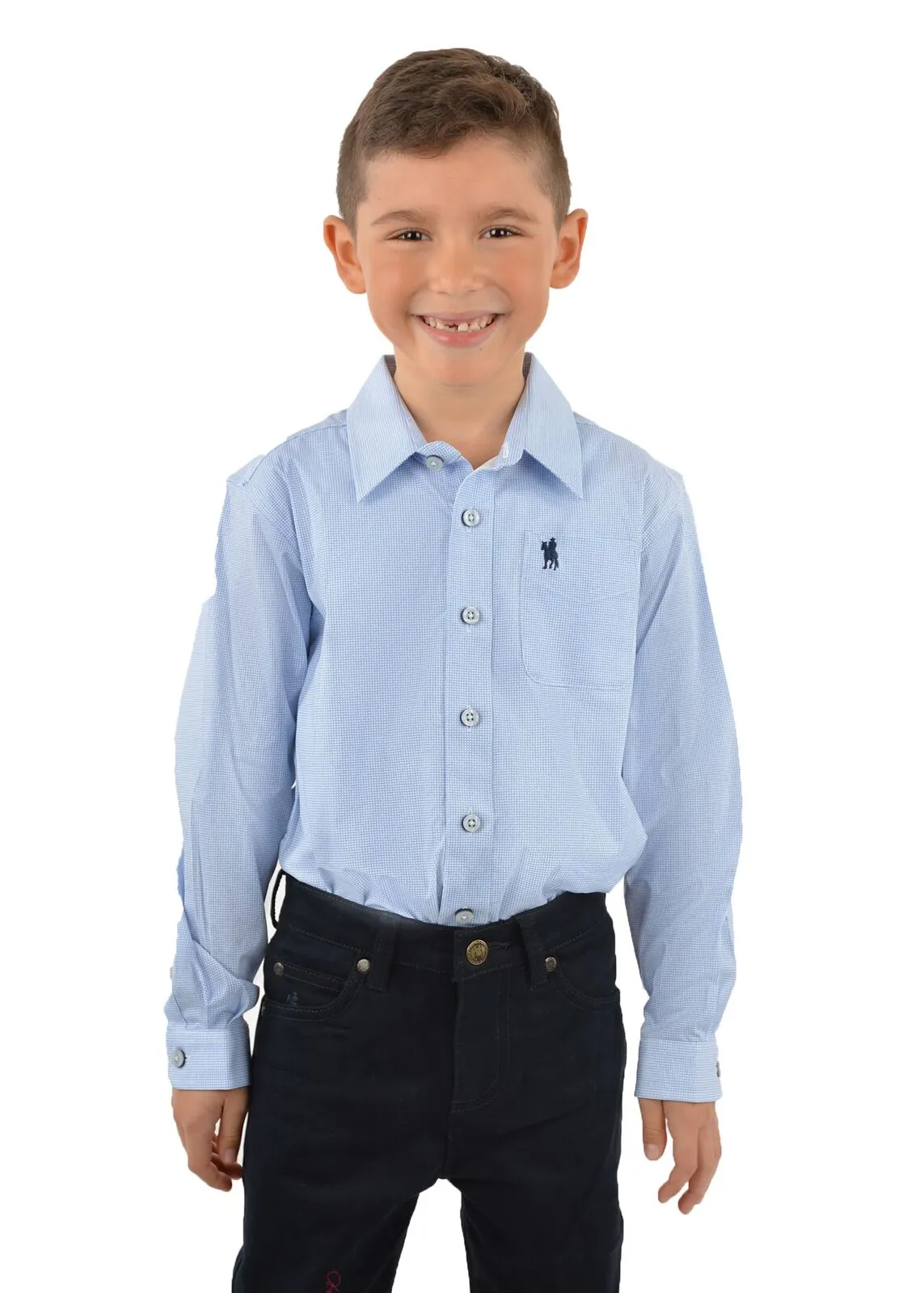 Thomas Cook Boys William Print Shirt  Blue/White