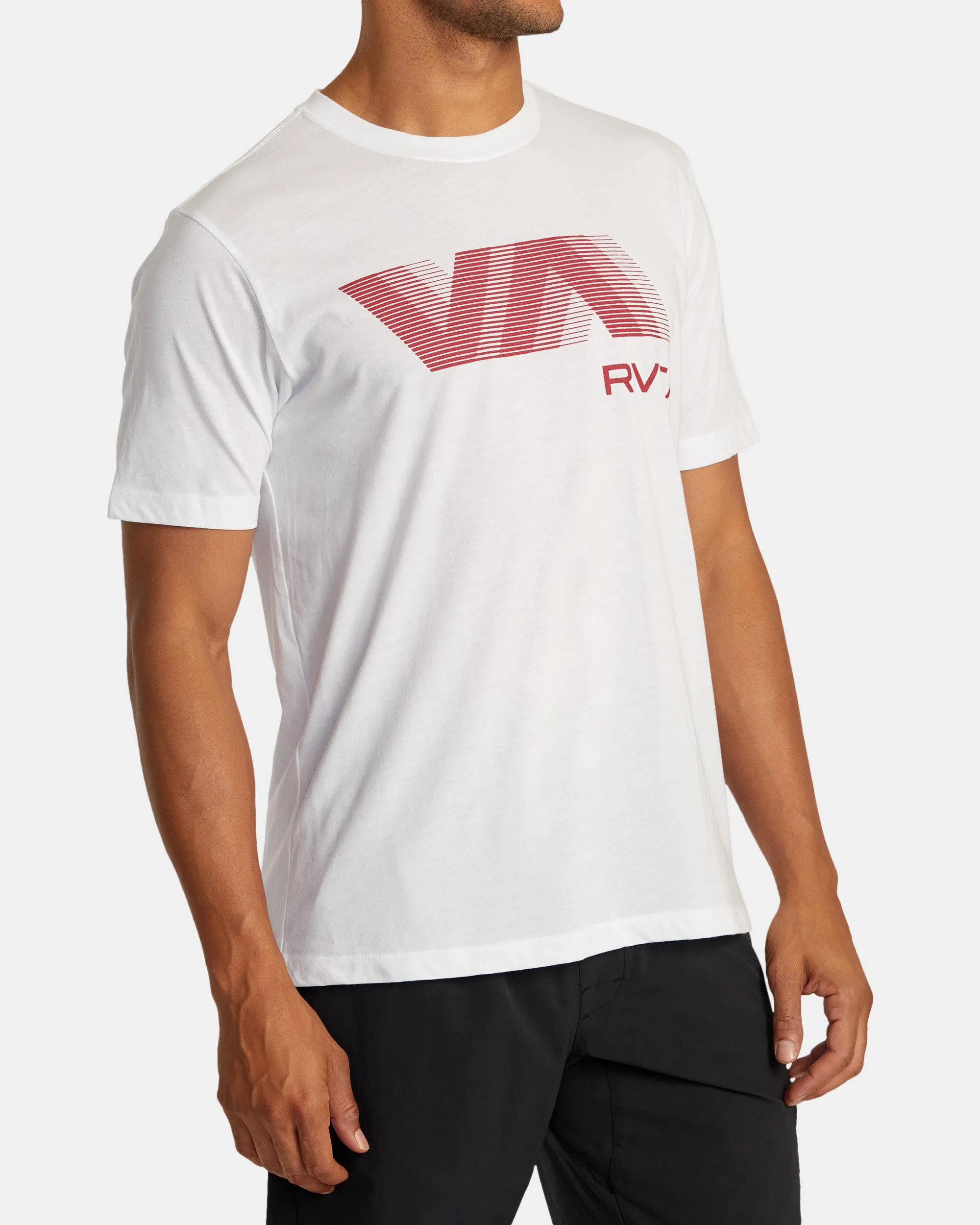 VA RVCA Blur Tee - White/Red