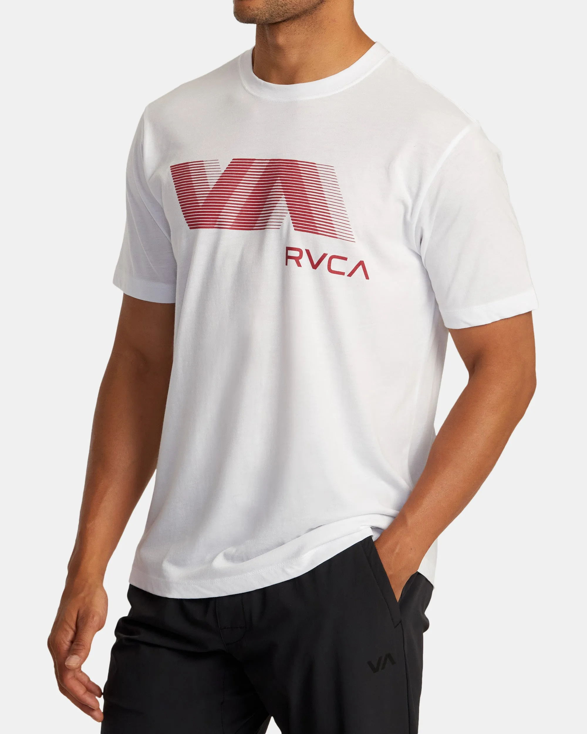 VA RVCA Blur Tee - White/Red