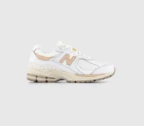 Womens New Balance 2002 Bright White Offwhite Nude Trainers