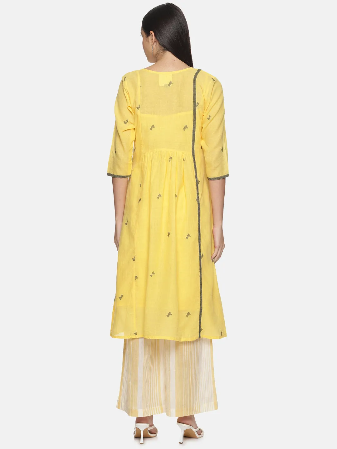 Yellow Jamdani Co-ord set